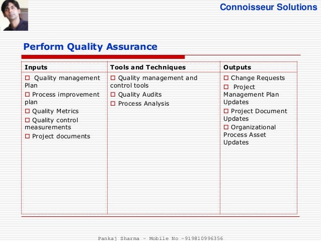 quality control plan sample